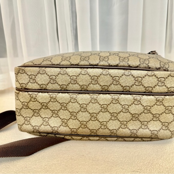 GUCCI Supreme Web Sherry Line Shoulder Crossbody Bag Purse GG PVC Leather - Picture 11 of 15